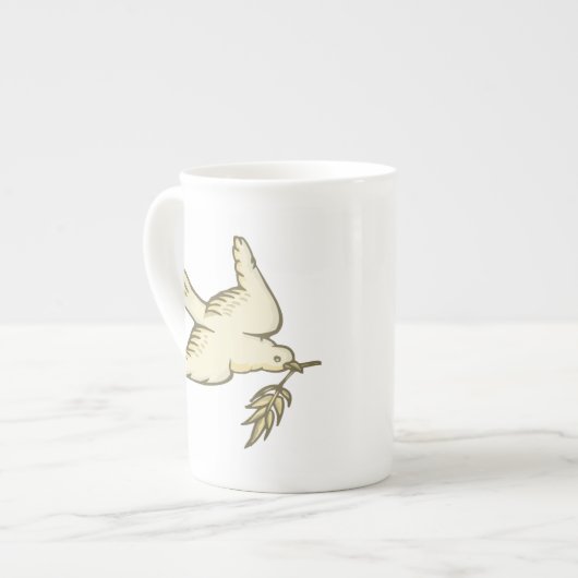 Peace Dove Porselein Kop (Links)
