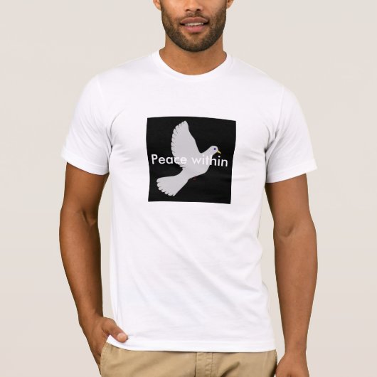 Peace Dove/Quote Mannen T-Shirt (Voorkant)