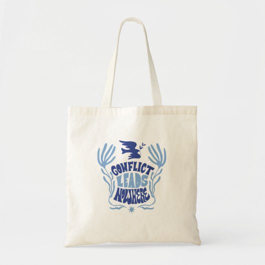 Peace Dove Quote Tote Bag (Voorkant)