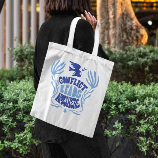 Peace Dove Quote Tote Bag