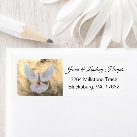 Peace Dove Return-adreslabel Etiket (Insitu)