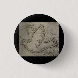 Peace Dove Ronde Button 3,2 Cm