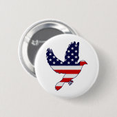 Peace Dove Ronde Button 5,7 Cm (Voorkant /achterkant)