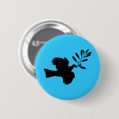 Peace Dove Ronde Button 5,7 Cm (Voorkant /achterkant)