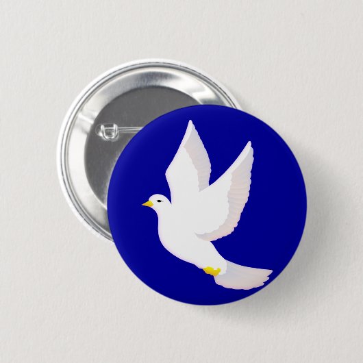 Peace Dove Ronde Button 5,7 Cm (Voorkant /achterkant)