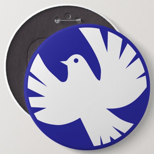 PEACE DOVE RONDE BUTTON 6,0 CM (Voorkant /achterkant)