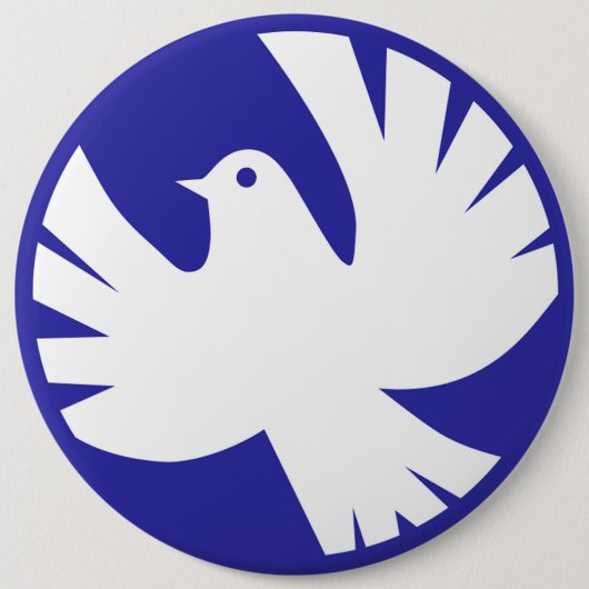 PEACE DOVE RONDE BUTTON 6,0 CM (Voorkant)