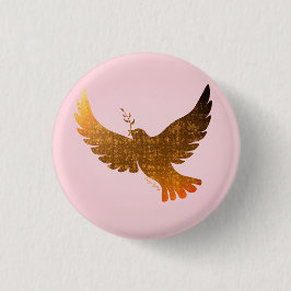 Peace Dove Ronde Button 6,0 Cm