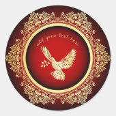 Peace Dove Ronde Sticker (Voorkant)