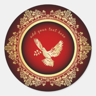 Peace Dove Ronde Sticker