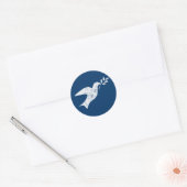 Peace Dove Ronde Sticker (Envelop)
