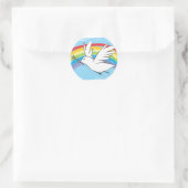 Peace Dove Ronde Sticker (Tas)
