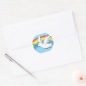 Peace Dove Ronde Sticker (Envelop)