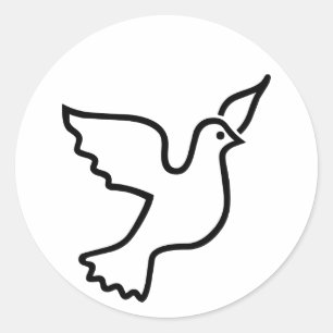 Peace Dove Ronde Sticker