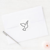 Peace Dove Ronde Sticker (Envelop)