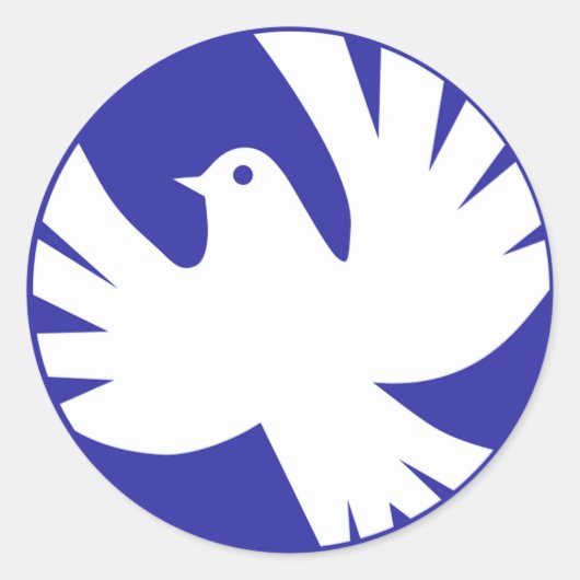 PEACE DOVE RONDE STICKER (Voorkant)