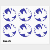 PEACE DOVE RONDE STICKER (Vel)