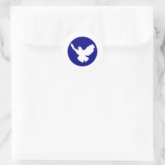 Peace Dove Ronde Sticker (Tas)