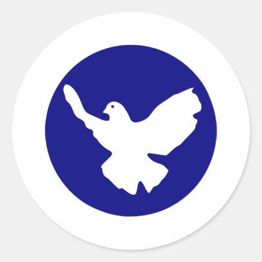 Peace Dove Ronde Sticker (Voorkant)
