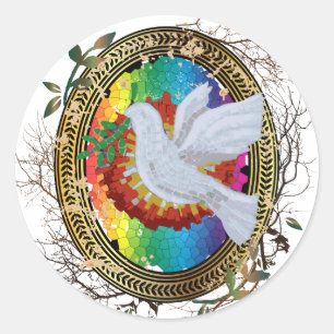 Peace Dove Ronde Sticker
