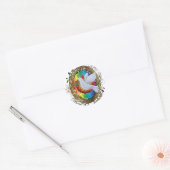 Peace Dove Ronde Sticker (Envelop)