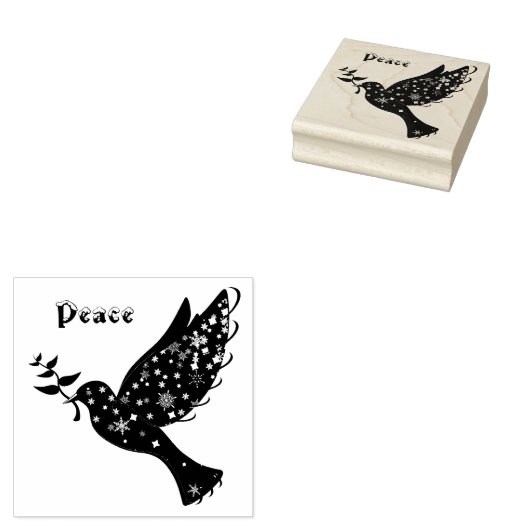 Peace Dove Rubberstempel (Gestempeld)