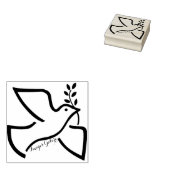Peace Dove Rubberstempel (Gestempeld)