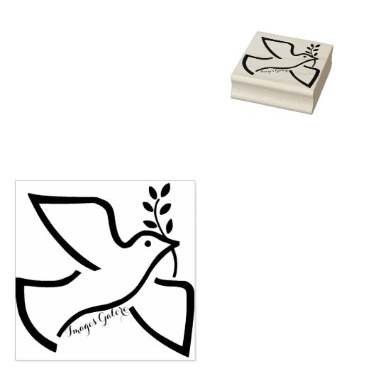 Peace Dove Rubberstempel (Gestempeld)