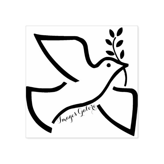 Peace Dove Rubberstempel (Afrduk)