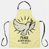Peace Dove Schort - "Vrede zij met jullie allen!" (Voorkant)