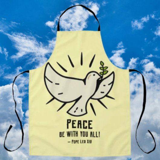 Peace Dove Schort - "Vrede zij met jullie allen!"