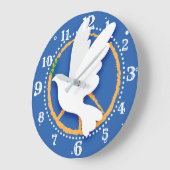 Peace Dove Sign-klok Grote Klok (Hoek)