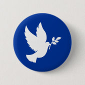 Peace Dove Silhouette Ronde Button 5,7 Cm (Voorkant)