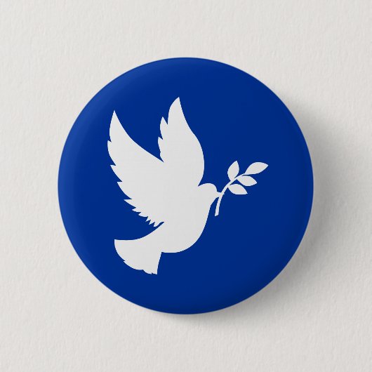 Peace Dove Silhouette Ronde Button 5,7 Cm (Voorkant)