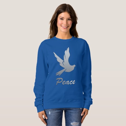 Peace Dove Silver Gradient Trui (Voorkant volledig)