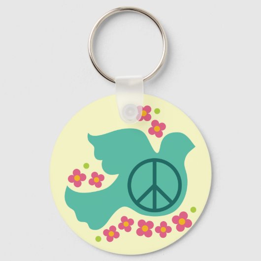 Peace Dove Sleutelhanger (Voorkant)