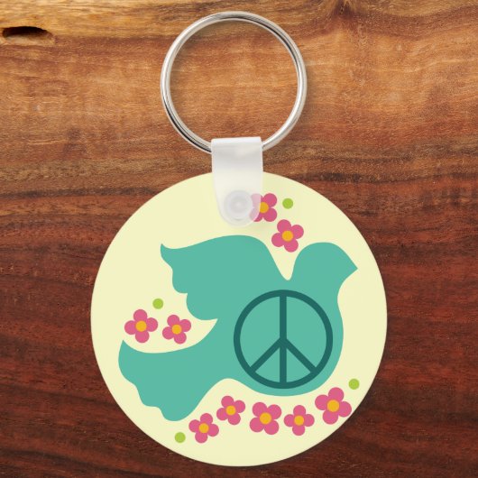 Peace Dove Sleutelhanger (Voorkant)