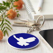 Peace Dove Sleutelhanger (Zijkant)