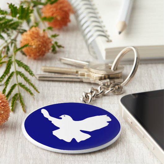 Peace Dove Sleutelhanger (Zijkant)