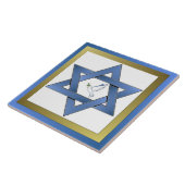 Peace Dove Star van David Ceramic Tile Tegeltje (Zijkant)