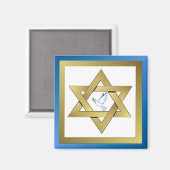 Peace Dove Star van David Magnet (Voorkant / Achterkant)