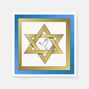 Peace Dove Star van David Paper Napkin Servet