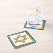 Peace Dove Star van David Square Paper Onderzetter (Insitu)