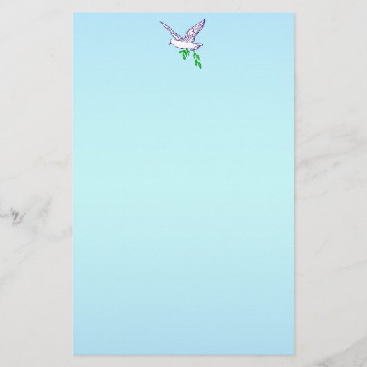 Peace Dove Stationery Briefpapier (Voorkant)