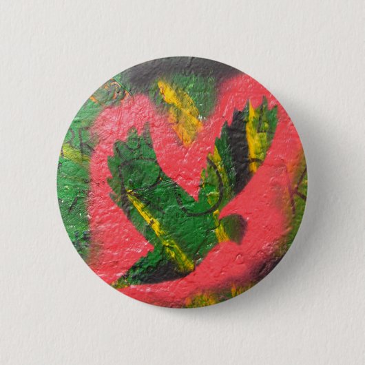 Peace Dove Stencil Ronde Button 5,7 Cm (Voorkant)