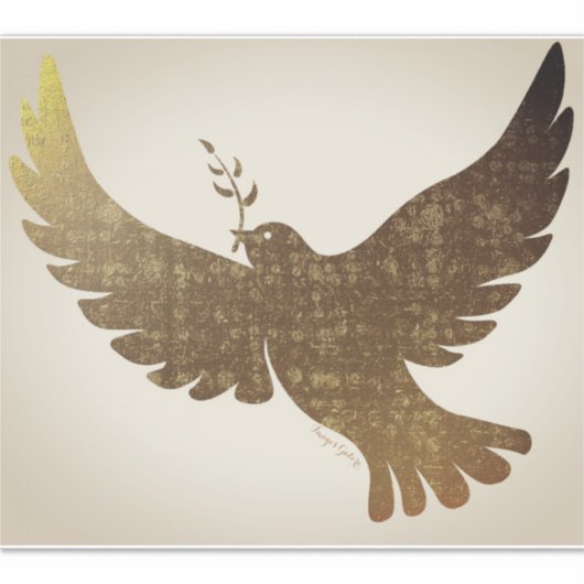 Peace Dove Sticker (Voorkant)