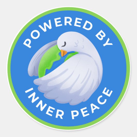 Peace Dove Stickers aangedreven door innerlijke vr (Voorkant)