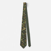 PEACE DOVE-symbool Hippie Green Camouflage Stropdas (Voorkant)