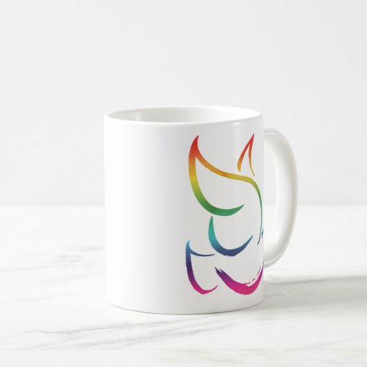 PEACE DOVE Symbool teken Hippie Christelijk Stropd Koffiemok (Voorkant rechts)