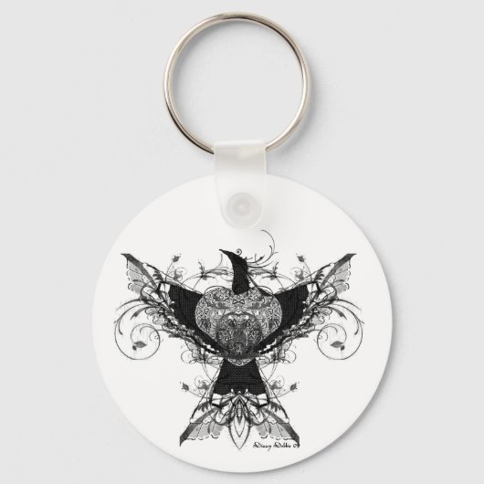 Peace Dove tattoo art sleutelhanger (Voorkant)